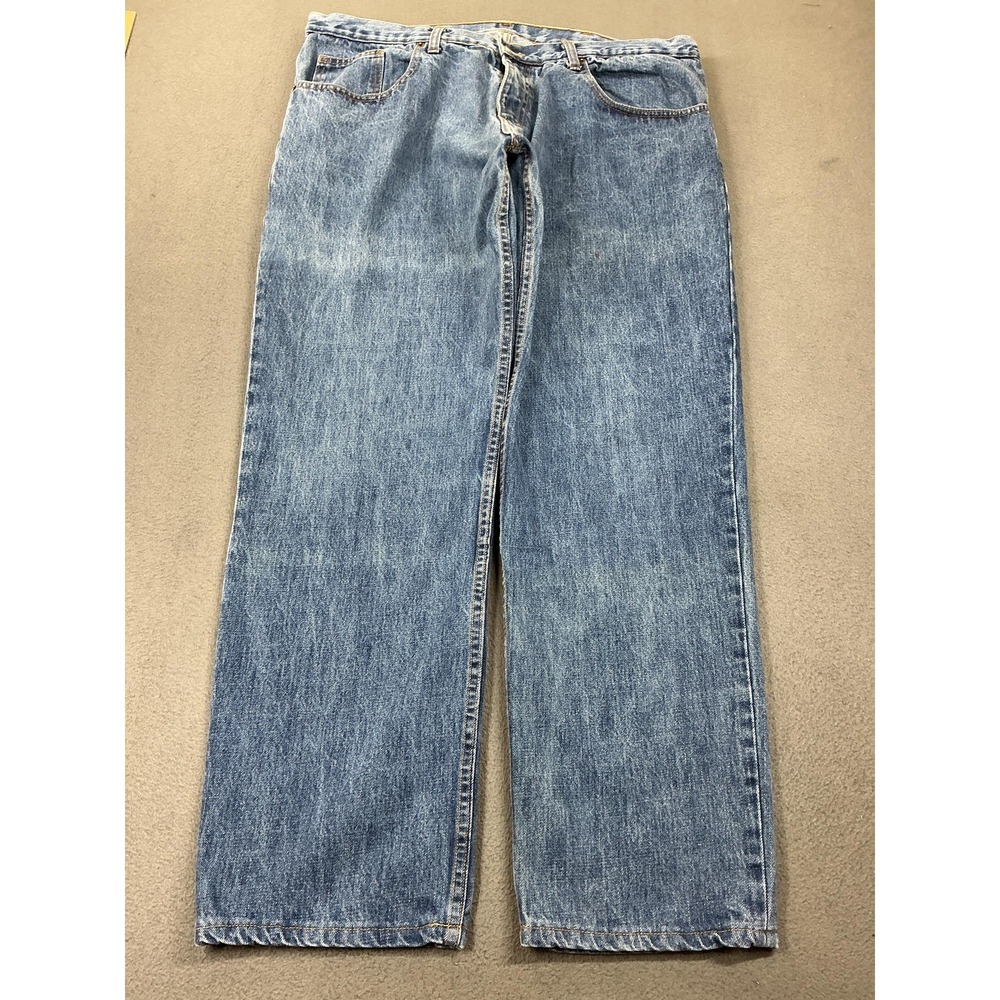 Dearborn Jeans Mens 40x30 Medium Wash Blue Relaxed Straight Leg Denim USA